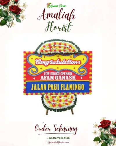Bunga Papan Congratulation di Lambung Bukik